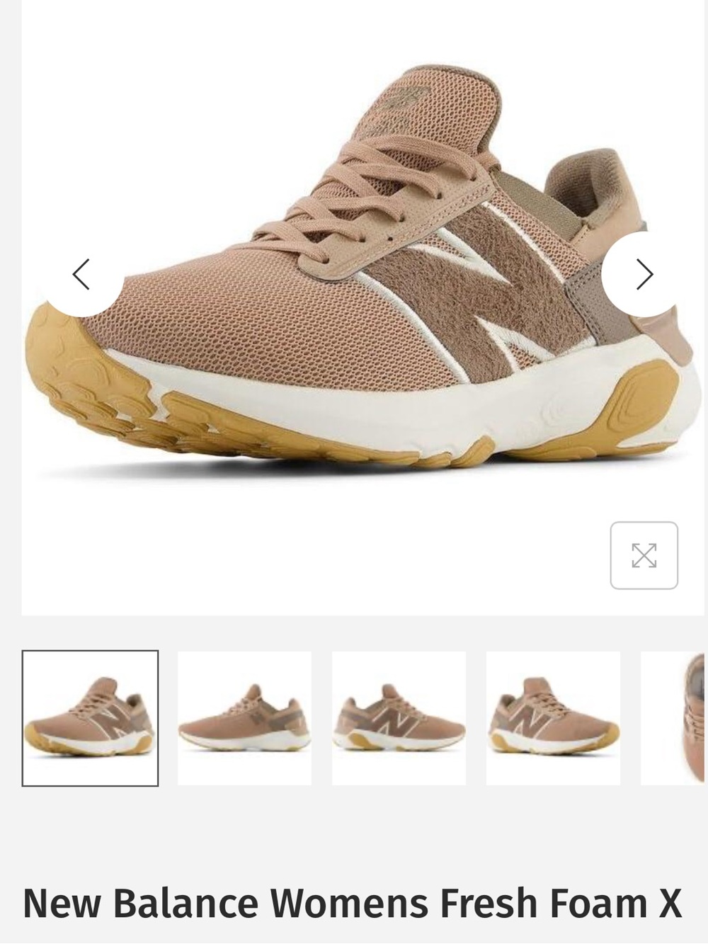 New Balance Women’s Fresh Foam X 1440 V1 Taupe Mesh Sneaker - Picture 2 of 8